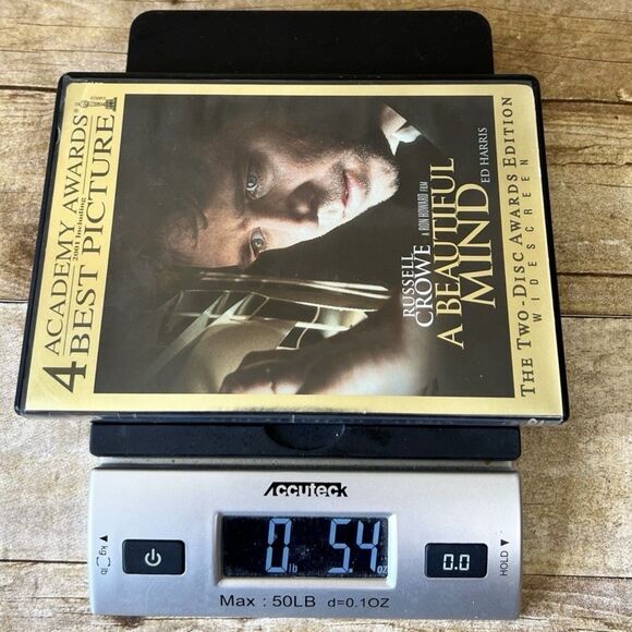 A Beautiful Mind (DVD ,2001,Widescreen) Russell Crowe 2001 Best Picture - Picture 5 of 5